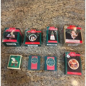 Hallmark Keepsake Ornament Lot 8pc Vintage Angel Friends Are Fun Miniature Club